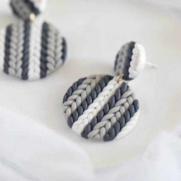 Cozy Knit Earrings - Picture 4 of 7